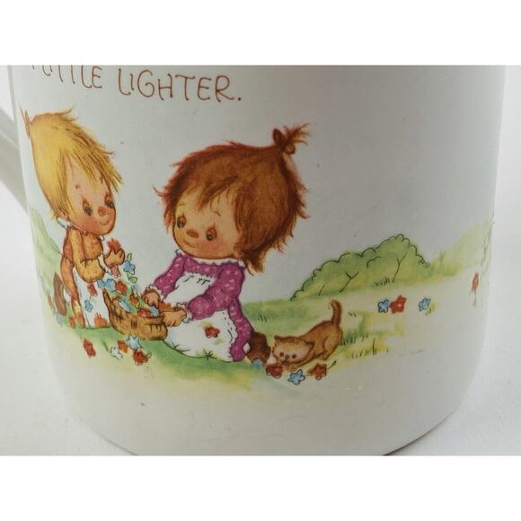 Hallmark Betsey Clark Mug Mates Friends Make Heart Lighter Vintage 1983 Rainbow - Picture 8 of 12